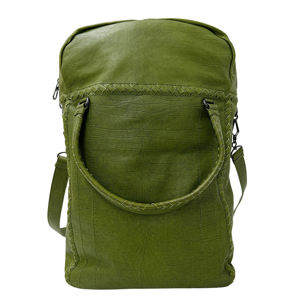 BOTTEGAVENETA ボッテガ・ヴェネタ 2wayバッグ グリーン グリーン レザー レディース メンズ 【中古】