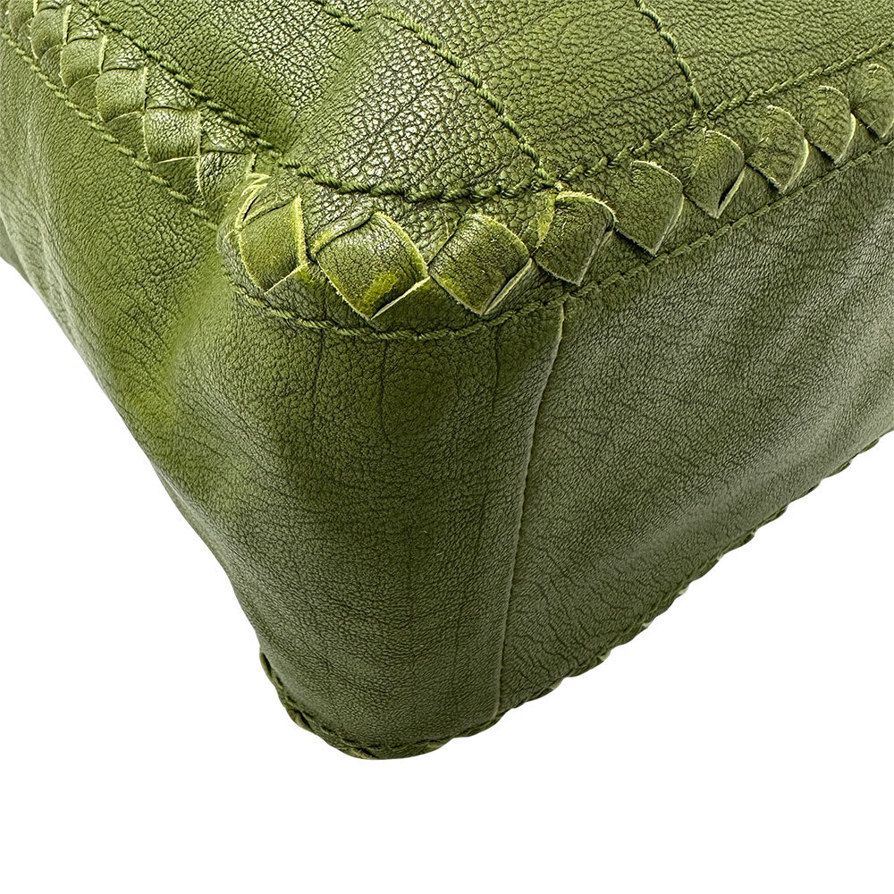 BOTTEGAVENETA ボッテガ・ヴェネタ 2wayバッグ グリーン グリーン レザー レディース メンズ 【中古】