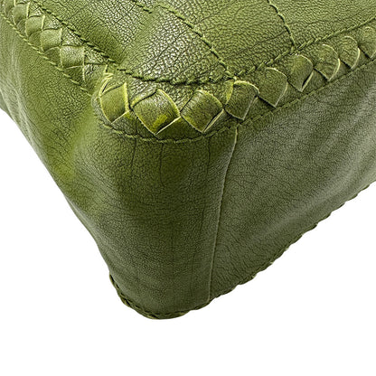 BOTTEGAVENETA ボッテガ・ヴェネタ 2wayバッグ グリーン グリーン レザー レディース メンズ 【中古】