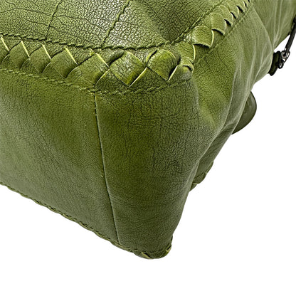 BOTTEGAVENETA ボッテガ・ヴェネタ 2wayバッグ グリーン グリーン レザー レディース メンズ 【中古】