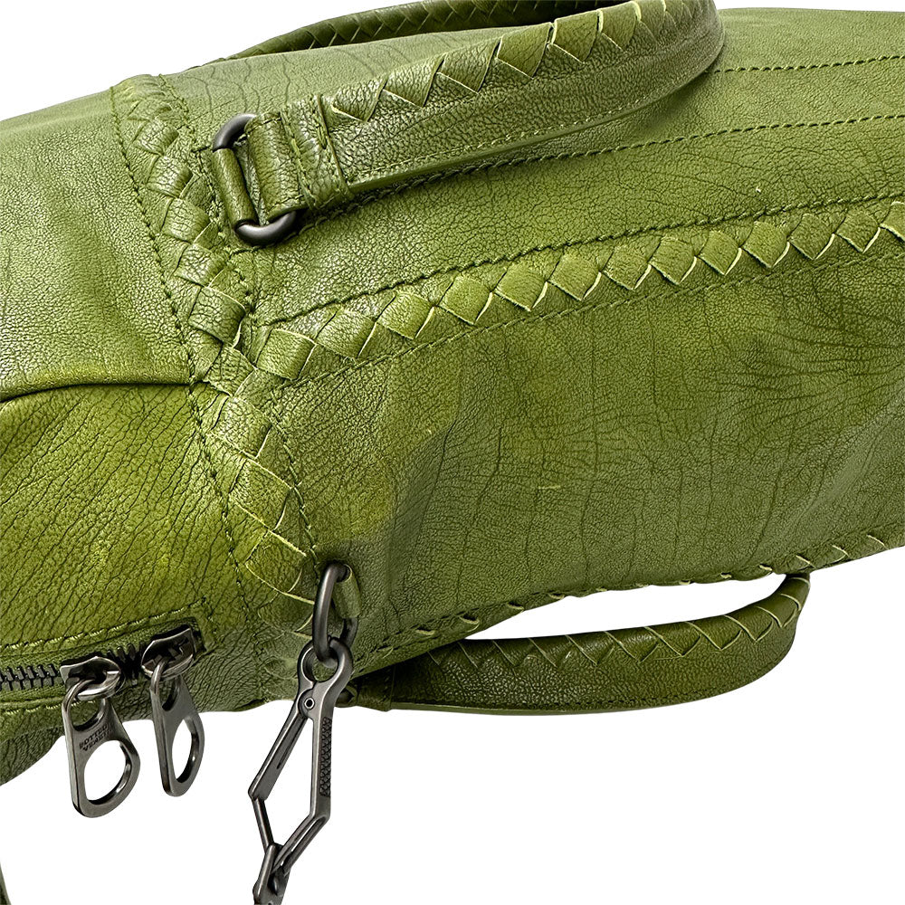BOTTEGAVENETA ボッテガ・ヴェネタ 2wayバッグ グリーン グリーン レザー レディース メンズ 【中古】