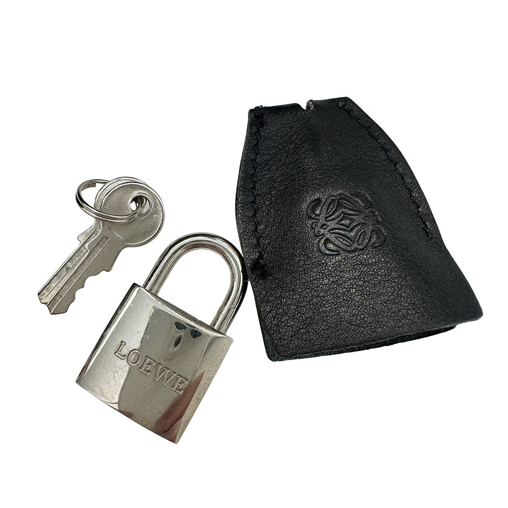 LOEWE ロエベ 2wayバッグ ブラック レザー メンズ 【中古】