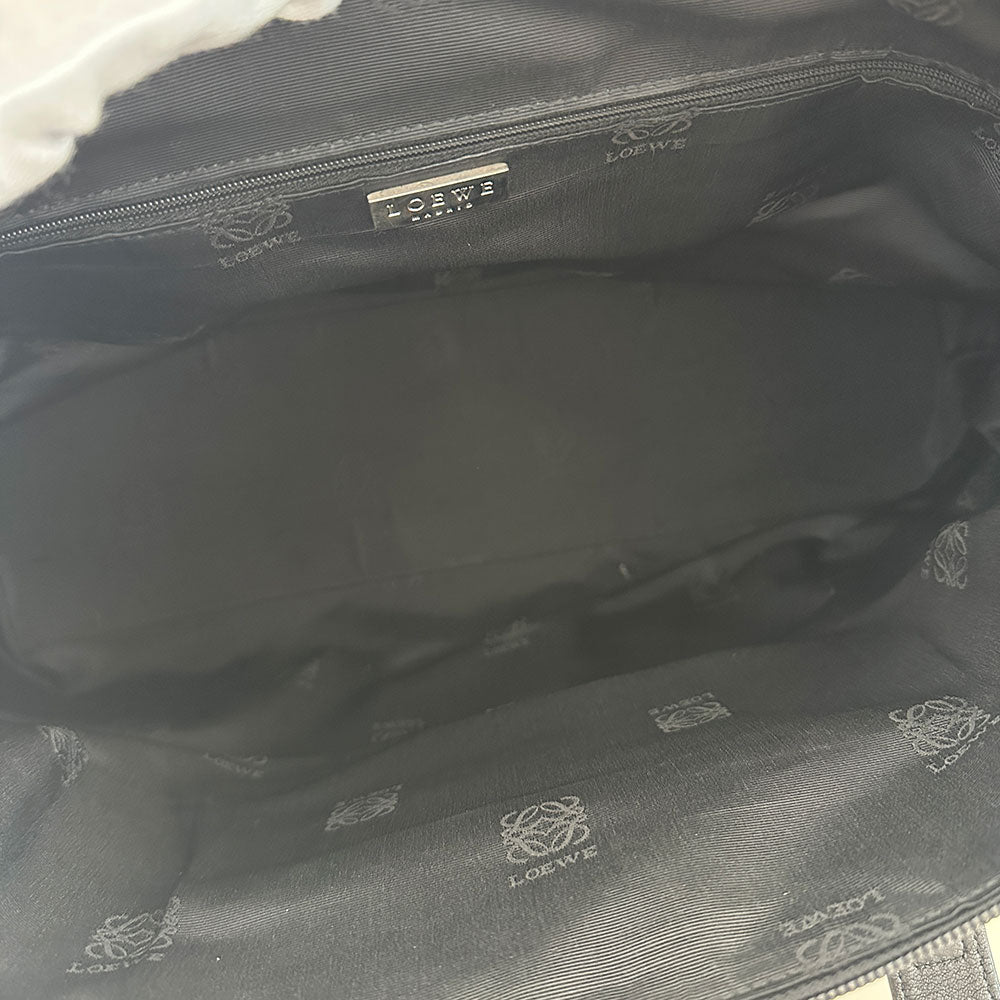 LOEWE ロエベ 2wayバッグ ブラック レザー メンズ 【中古】