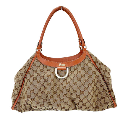 GUCCI グッチ ショルダーバッグ アビー ベージュ オレンジ 189835 GGキャンバス レディース 【中古】