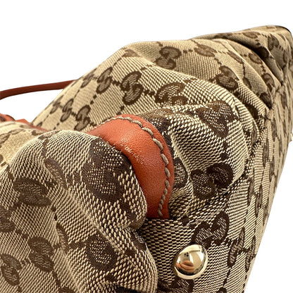 GUCCI グッチ ショルダーバッグ アビー ベージュ オレンジ 189835 GGキャンバス レディース 【中古】