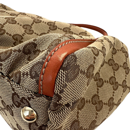 GUCCI グッチ ショルダーバッグ アビー ベージュ オレンジ 189835 GGキャンバス レディース 【中古】
