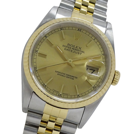 ROLEX ロレックス デイトジャスト 16233 X番 メンズ 腕時計 自動巻き AT SS YG 磨き済み【中古】