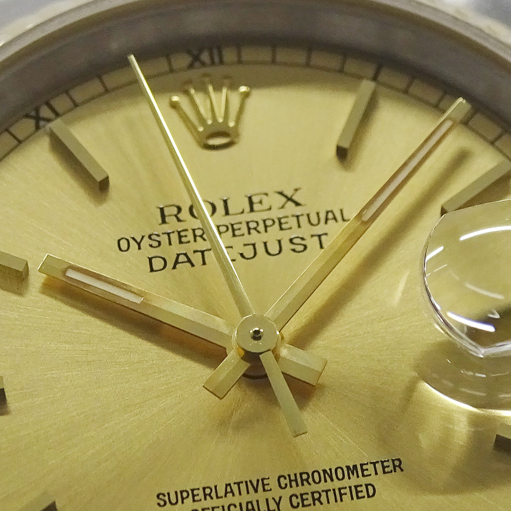 ROLEX ロレックス デイトジャスト 16233 X番 メンズ 腕時計 自動巻き AT SS YG 磨き済み【中古】