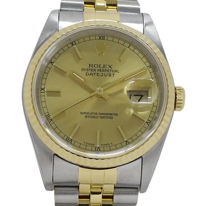 ROLEX ロレックス デイトジャスト 16233 X番 メンズ 腕時計 自動巻き AT SS YG 磨き済み【中古】