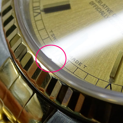 ROLEX ロレックス デイトジャスト 16233 X番 メンズ 腕時計 自動巻き AT SS YG 磨き済み【中古】