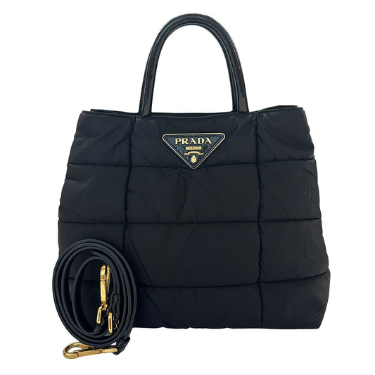 PRADA プラダ 2wayバッグ ブラック ナイロン レディース 【中古】