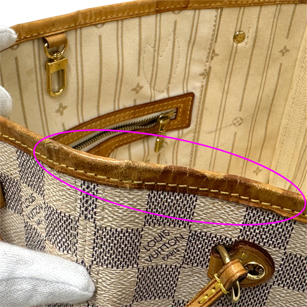LOUIS VUITTON ルイ・ヴィトン ネヴァーフル PM トートバッグ ダミエ アズール N40605 レディース 【中古】
