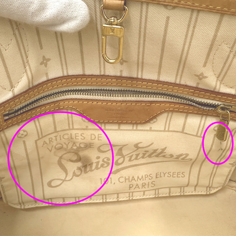 LOUIS VUITTON ルイ・ヴィトン ネヴァーフル PM トートバッグ ダミエ アズール N40605 レディース 【中古】
