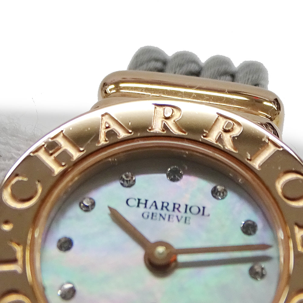 CHARRIOL シャリオール サントロペ 20CP1.520.RO007 レディース 腕時計 シェル クオーツ QZ ステンレス【中古】