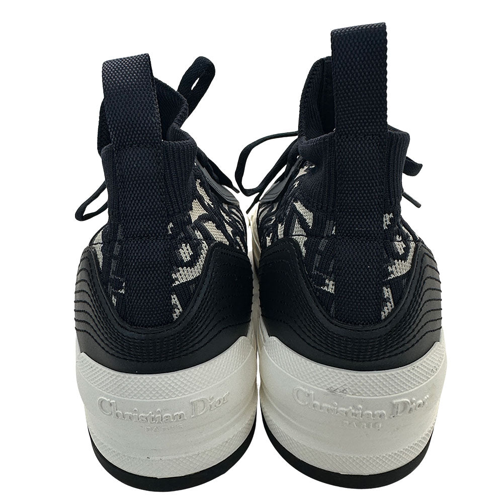 Dior ディオール ウォーキンディオール オブリーク スニーカー ネイビー×ホワイト コットン レディース 【中古】
