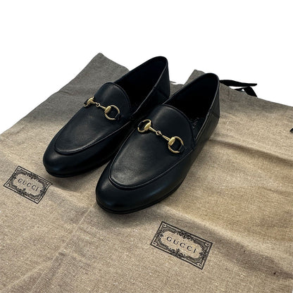 GUCCI グッチ ローファー ホースビット ブラック レザー レディース 【中古】