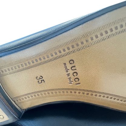 GUCCI グッチ ローファー ホースビット ブラック レザー レディース 【中古】