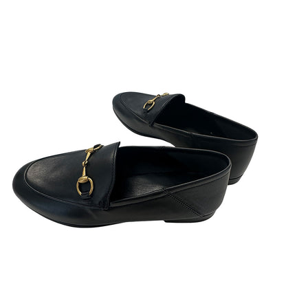 GUCCI グッチ ローファー ホースビット ブラック レザー レディース 【中古】