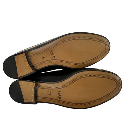GUCCI グッチ ローファー ホースビット ブラック レザー レディース 【中古】