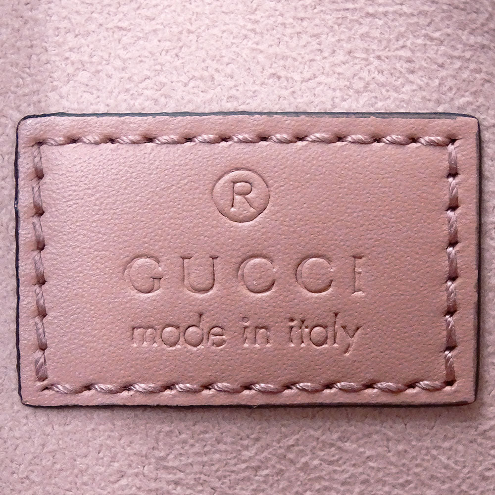 GUCCI グッチ スーパーミニバッグ 2wayバッグ シマ ピンク 790133 シマレザー レディース 【中古】
