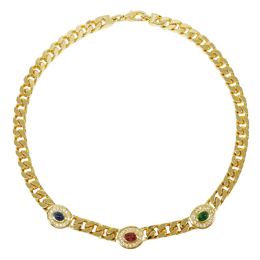 Dior ディオール ネックレス メタル ゴールド マルチカラー レディース 【中古】