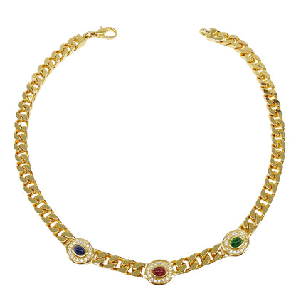 Dior ディオール ネックレス メタル ゴールド マルチカラー レディース 【中古】