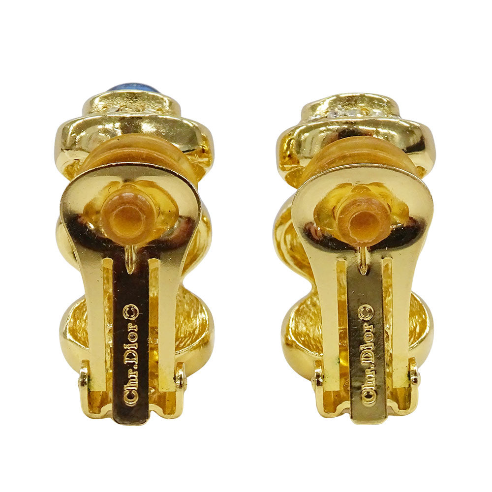 Dior ディオール イヤリング ラインストーン ゴールド マルチカラー レディース 【中古】