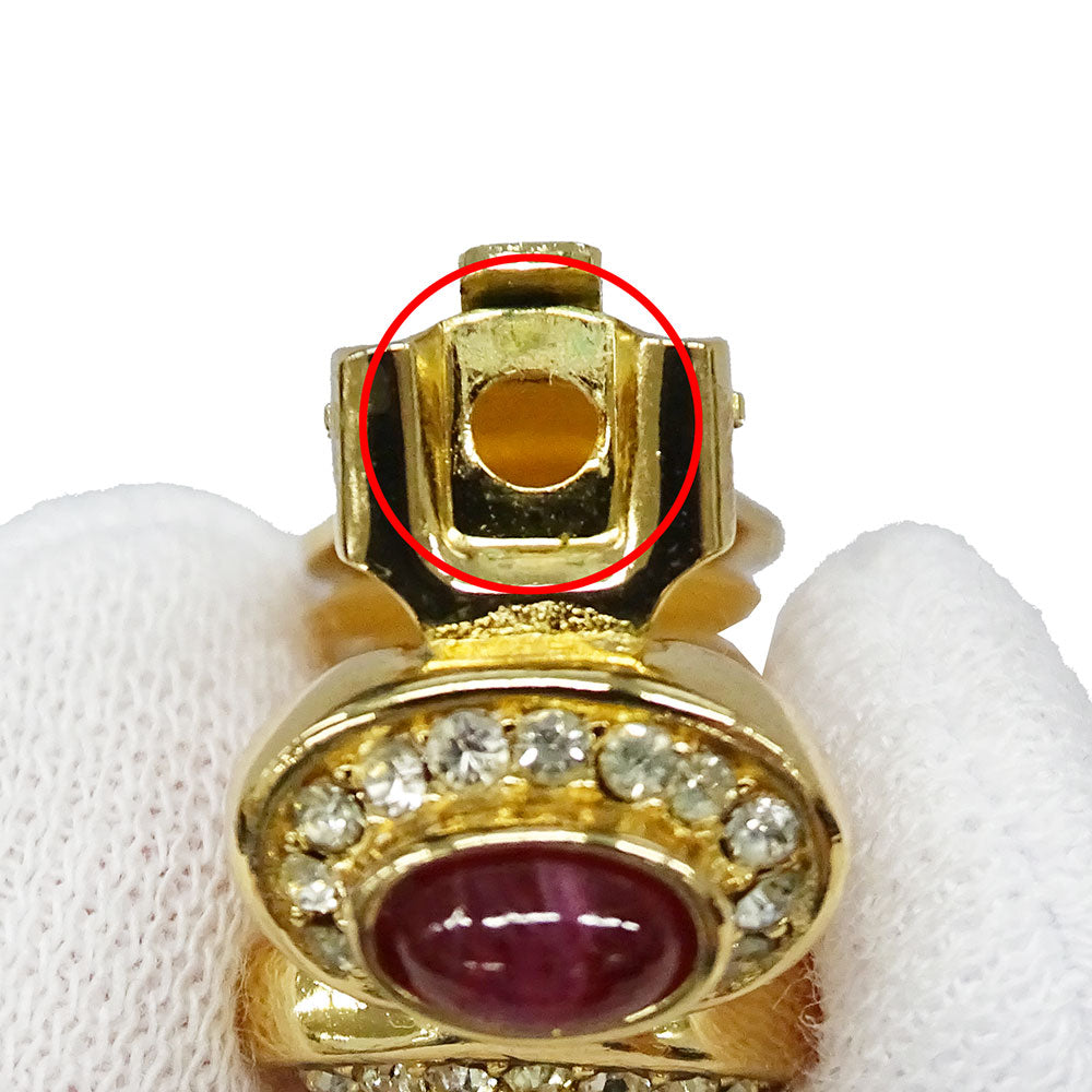 Dior ディオール イヤリング ラインストーン ゴールド マルチカラー レディース 【中古】