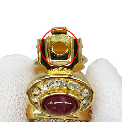 Dior ディオール イヤリング ラインストーン ゴールド マルチカラー レディース 【中古】