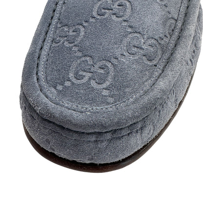 GUCCI グッチ シマ ローファー ローファー ホースビット ブルー レザー メンズ 【中古】