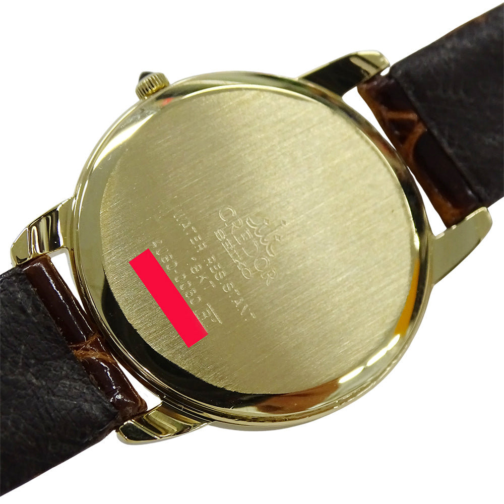 SEIKO セイコー クレドール 4J80-0060 GTAW012 レディース 腕時計 クオーツ QZ 18KT レザー 磨き済み【中古】