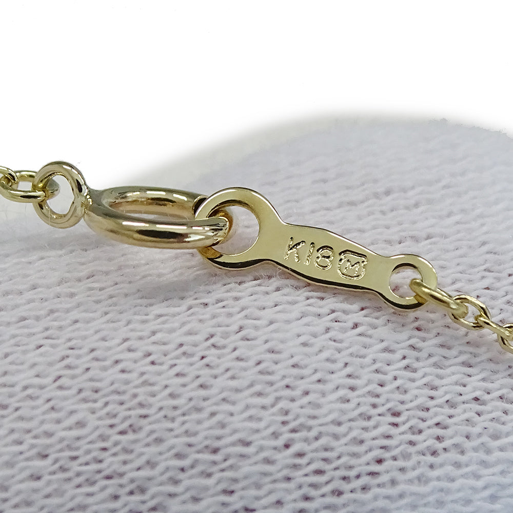 MIKIMOTO ミキモト ネックレス リボン ベル K18YG パール ゴールド レディース 磨き済み 【中古】