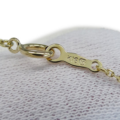 MIKIMOTO ミキモト ネックレス リボン ベル K18YG パール ゴールド レディース 磨き済み 【中古】