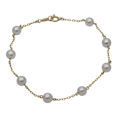 MIKIMOTO ミキモト ブレスレット K18YG パール イエローゴールド レディース 磨き済み【中古】