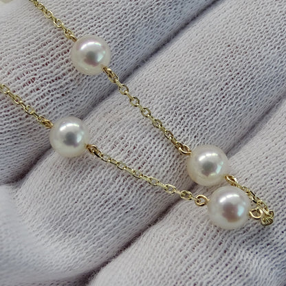 MIKIMOTO ミキモト ブレスレット K14YG パール イエローゴールド レディース 磨き済み【中古】