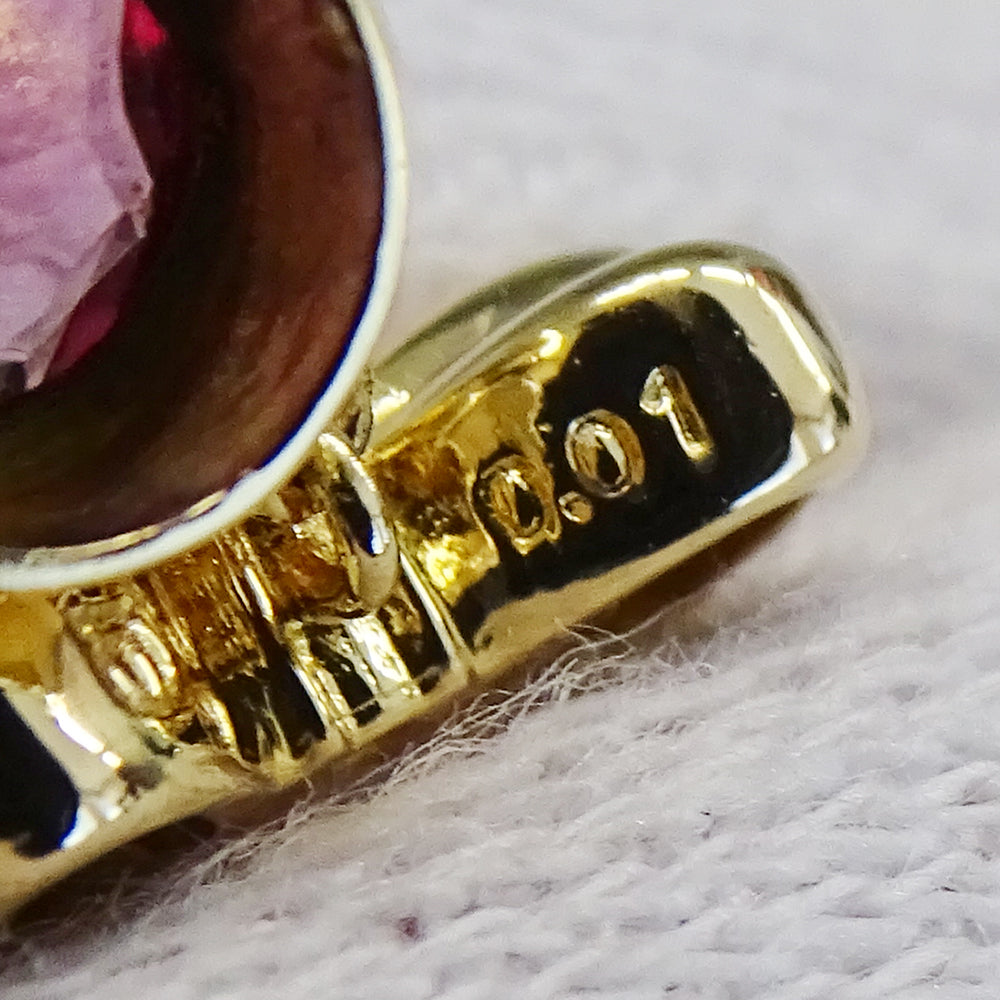 TASAKI タサキ ネックレス K18YG ピンクトルマリン ダイヤモンド D0.01 リボン ゴールド レディース 磨き済み【中古】