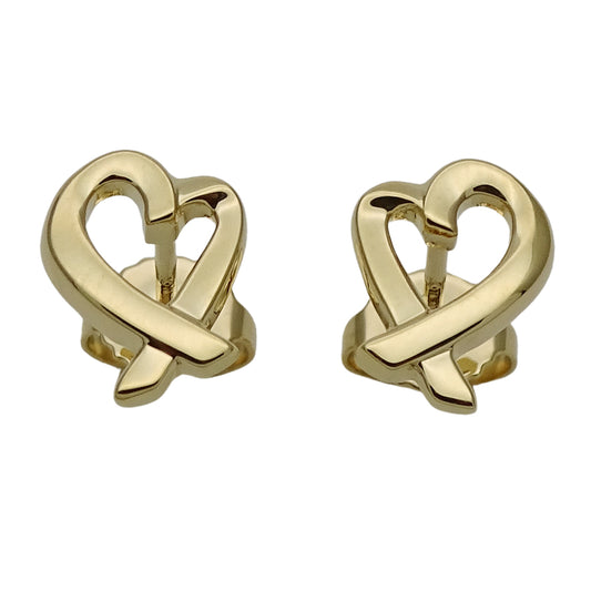 TIFFANY&Co. ティファニー パロマピカソ ラビングハート ピアス 750YG ゴールド レディース 磨き済み【中古】