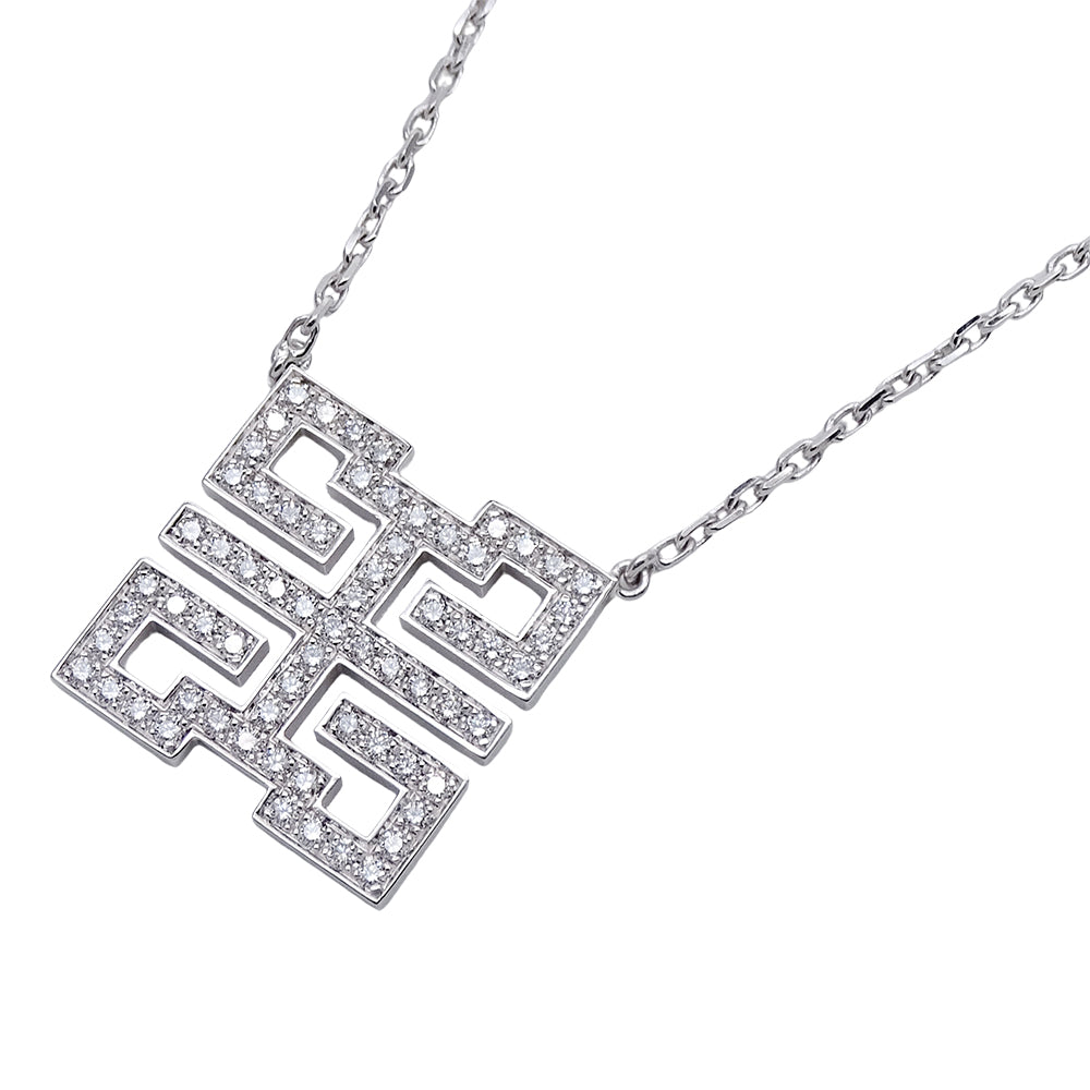 Cartier カルティエ ドラゴンミニ ウィッシュノット ネックレス 750WG ホワイトゴールド レディース 磨き済み 【中古】