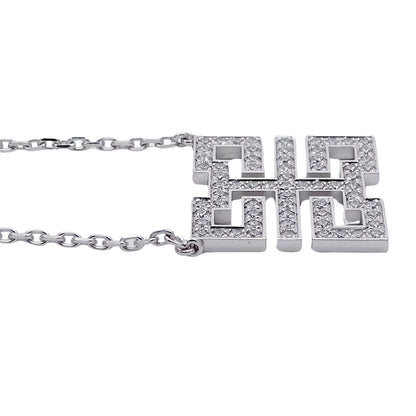 Cartier カルティエ ドラゴンミニ ウィッシュノット ネックレス 750WG ホワイトゴールド レディース 磨き済み 【中古】