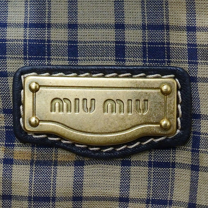 MIUMIU ミュウミュウ トートバッグ ブラック ナチュラル 麦わら・ストロー レディース 【中古】