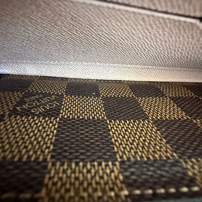 LOUIS VUITTON ルイ・ヴィトン ポルトフォイユ クレマンス 長財布 ダミエ ローズバレリーヌ M61298 ダミエキャンバス レディース 【中古】