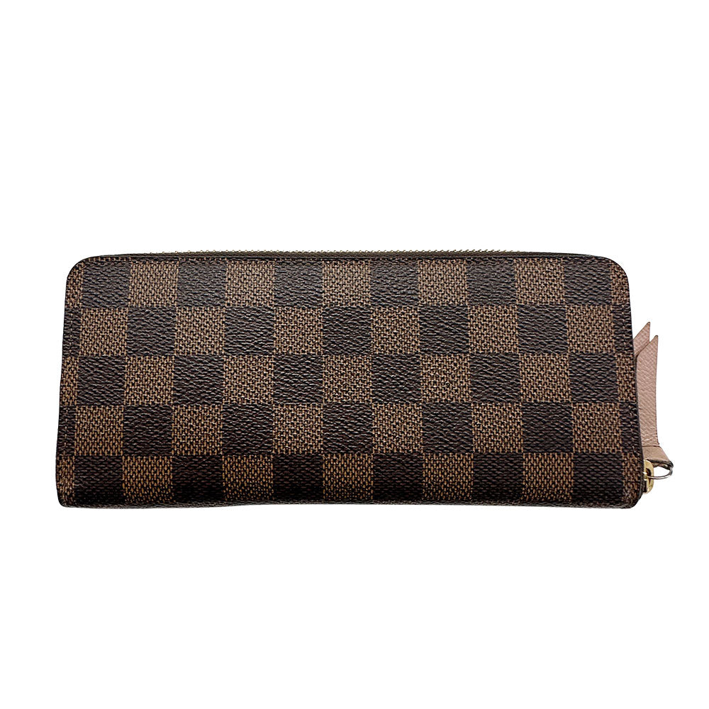 LOUIS VUITTON ルイ・ヴィトン ポルトフォイユ クレマンス 長財布 ダミエ ローズバレリーヌ M61298 ダミエキャンバス レディース 【中古】