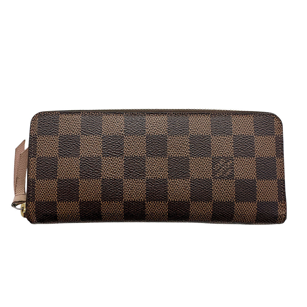 LOUIS VUITTON ルイ・ヴィトン ポルトフォイユ クレマンス 長財布 ダミエ ローズバレリーヌ M61298 ダミエキャンバス レディース 【中古】