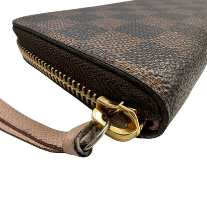 LOUIS VUITTON ルイ・ヴィトン ポルトフォイユ クレマンス 長財布 ダミエ ローズバレリーヌ M61298 ダミエキャンバス レディース 【中古】