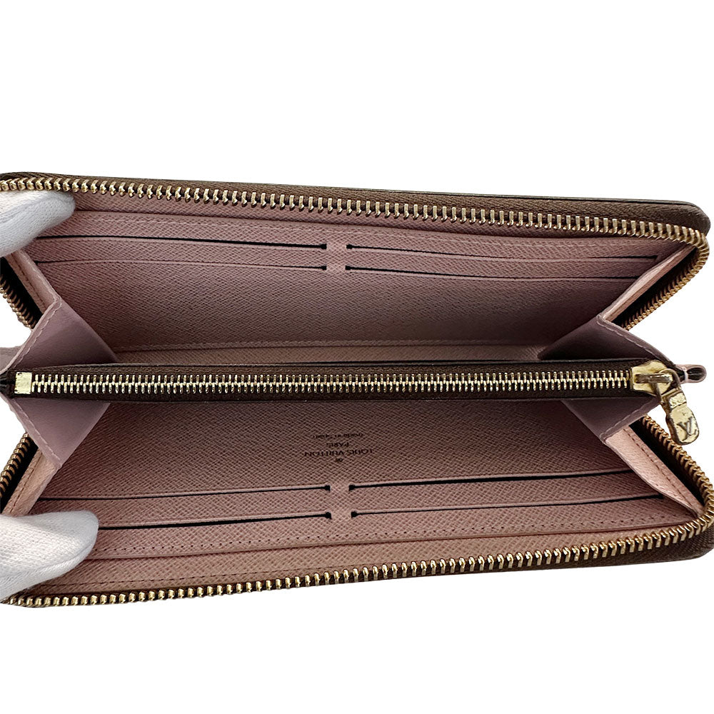 LOUIS VUITTON ルイ・ヴィトン ポルトフォイユ クレマンス 長財布 ダミエ ローズバレリーヌ M61298 ダミエキャンバス レディース 【中古】