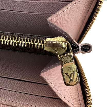LOUIS VUITTON ルイ・ヴィトン ポルトフォイユ クレマンス 長財布 ダミエ ローズバレリーヌ M61298 ダミエキャンバス レディース 【中古】