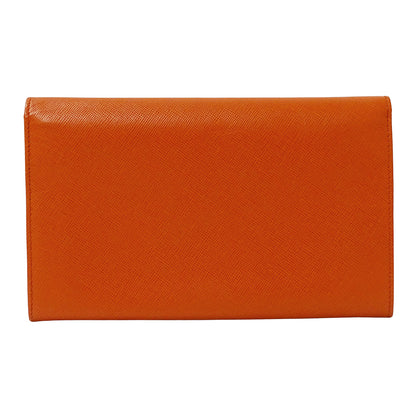PRADA プラダ 長財布 オレンジ レディース 【中古】