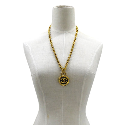 CHANEL シャネル ネックレス ゴールド ブラック レディース 【中古】