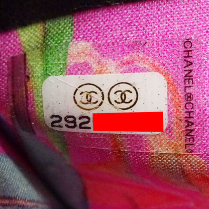 CHANEL シャネル 長財布 ワイルドステッチ ブラック シルバー金具 レザー レディース 【中古】