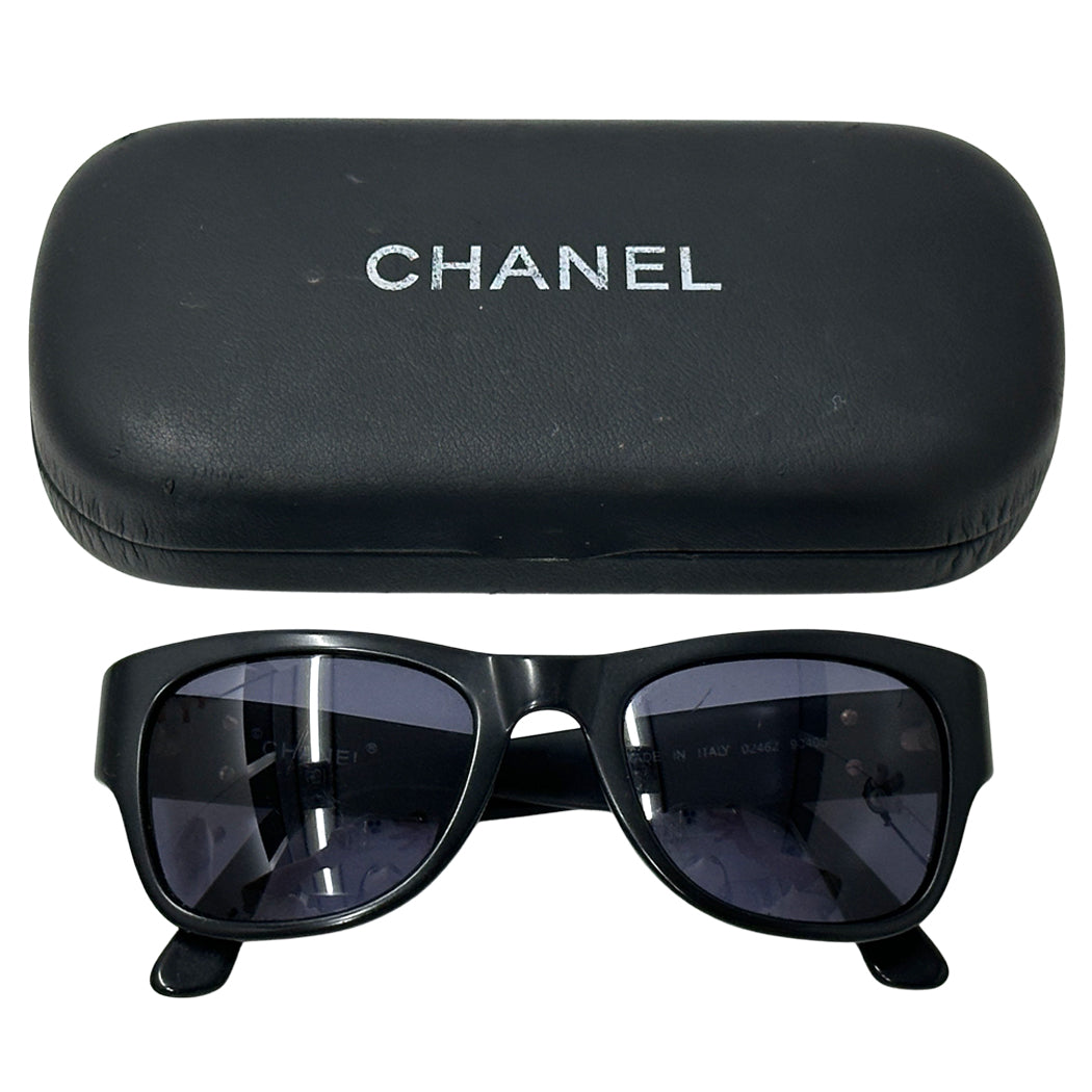 CHANEL シャネル サングラス ココマーク ブラック レディース 【中古】